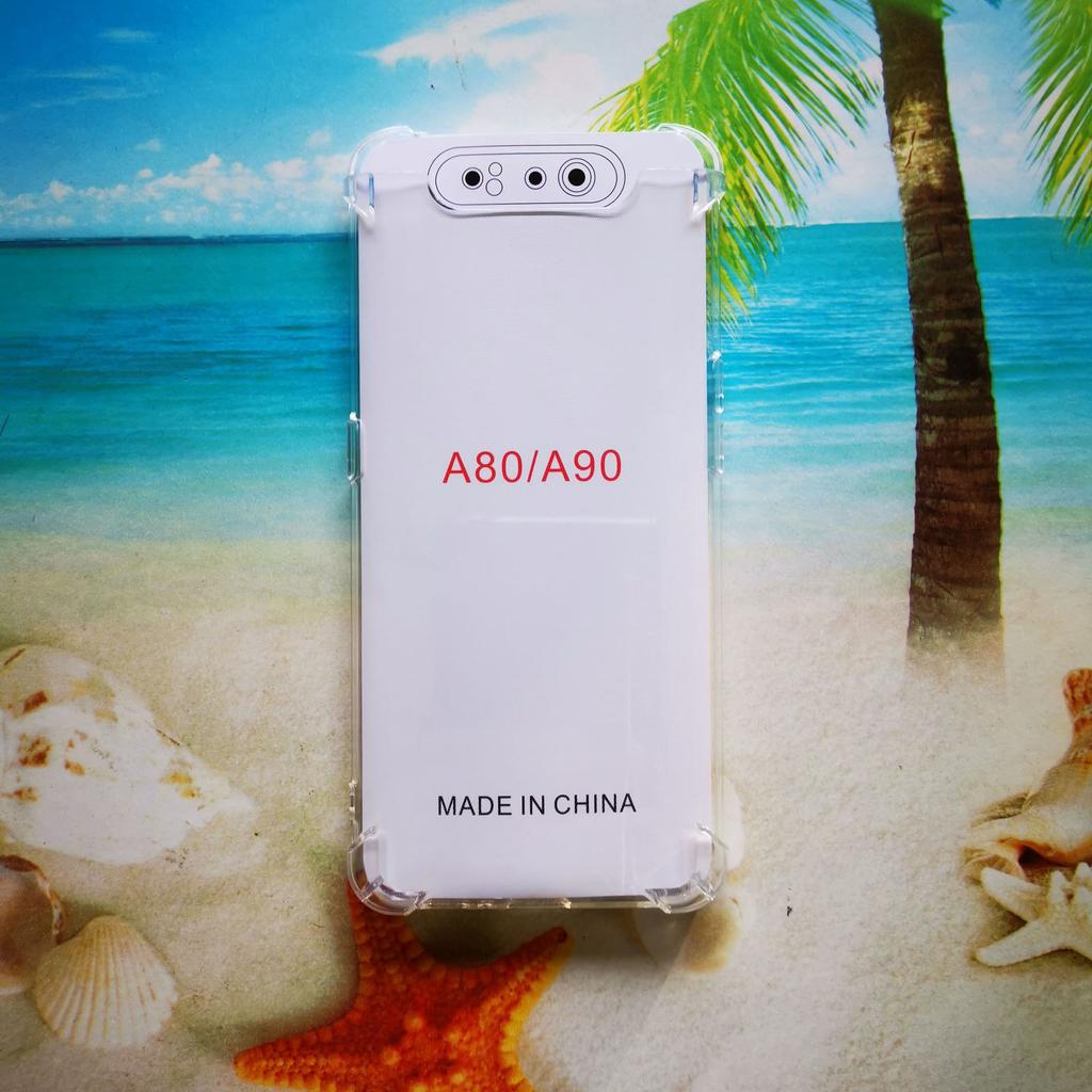 Průhledné TPU pouzdro na telefon vojenské třídy proti pádu se šňůrkou pro A80/A90