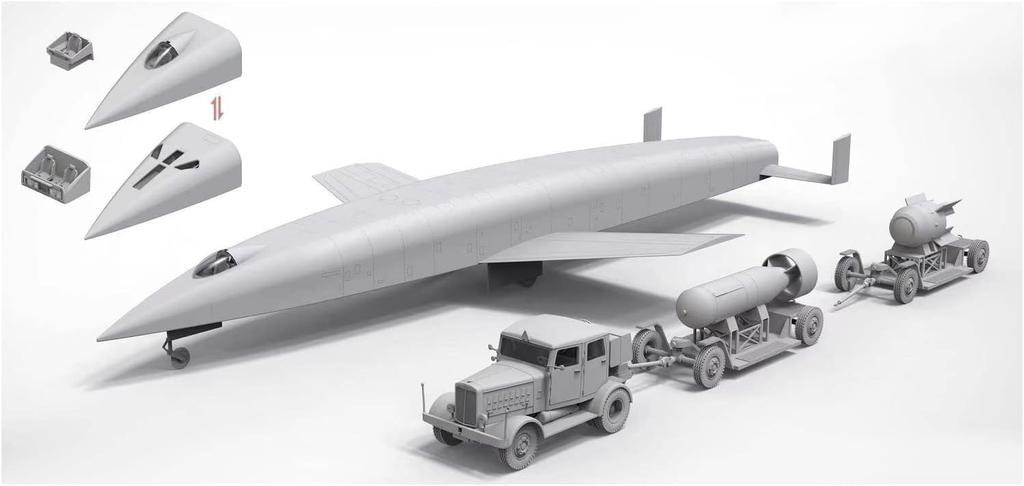 Tacom German Army Zilber Vogel Ballistic Flying Bomb Set Plastic Model TKO5018 Molding Color 1/72 Bomber/Nuclear