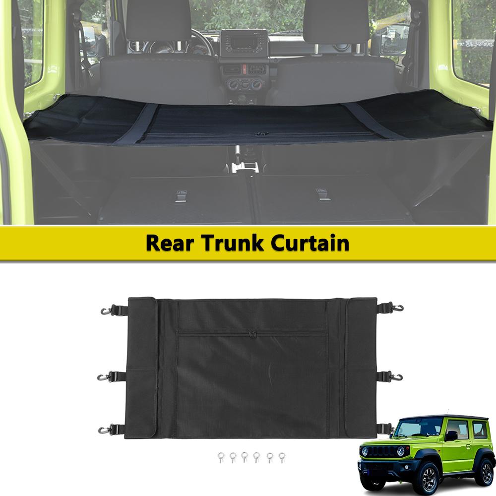 Rear Trunk Curtain Cover Storage Bag Organizer for Suzuki Jimny JB64 JB74 2019-2026 Trunk Cargo Stowing Tidying Accessories