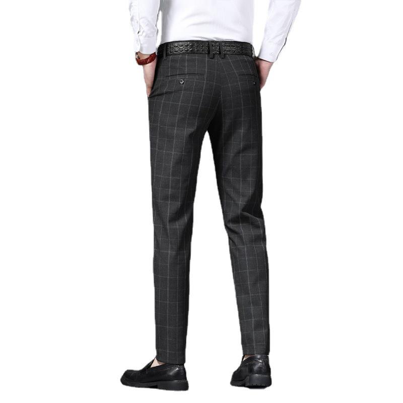 2023 Herren Slim Fit Kariert Eisseide Frühling-Sommer Freizeit Hose