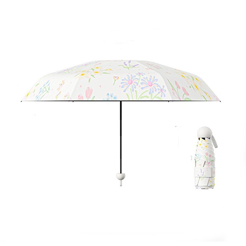 UPF UV Protection Automatic Flower Printing Umbrella Folding Portable Foldable Umbrella  Travel