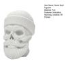 3D Printed Santa Claus Skull Figurine, Novelty Skeleton Head Statue, Collectible Christmas Ornament for Halloween Home Party Decor