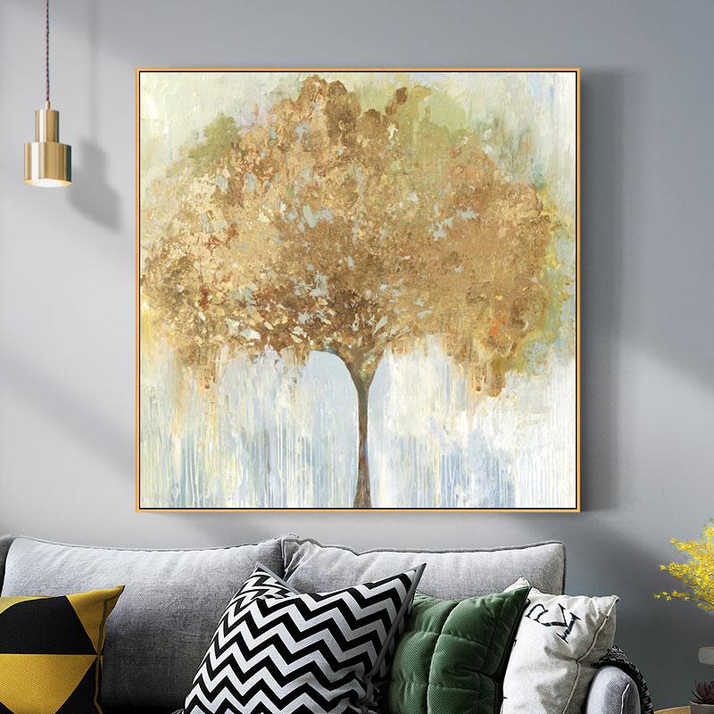 Nordic Oil Painting Print On Canvas Rich Tree Abstract Tree Posters and Prints for Living Room Decoration Home Decor Wall Art