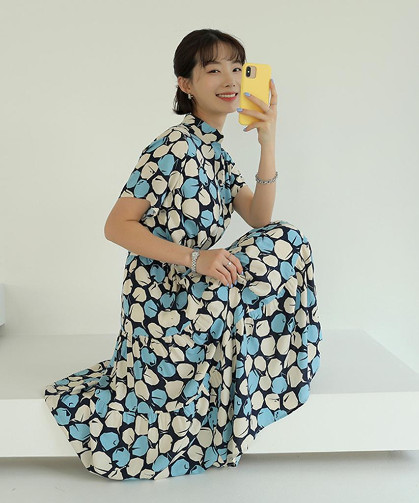 Ppaeppae Diane Petal Long Dress
