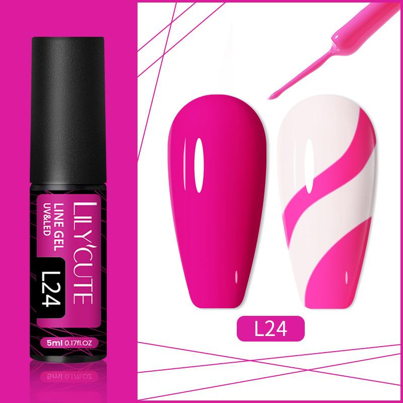 A Full Set Of Elastic Brushed Glue, Nail Art Fluorescent Pull Line Hook Glue, Painted Diy Manicure Phototherapy Nail Polish Glue