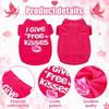 Weewooday 5-Piece Small Dog Girl Shirts - Heart Pajamas for Chihuahua, Yorkie, Bulldog & Schnauzer - Breathable Cotton Shirts (Small)