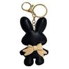 Bow Decoration Key Holders PU Leather Bag Pendant New Bunny Keychain  Gift