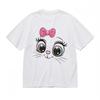 Women's Comfy Trend Breathable Classic T-Shirt Cute Cat Illustration Tee
