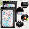 90PCS Black Holographic Odorless Polyester Zipper Bags, Transparent Reusable Sealed Aluminum Foil Bags, Suitable for Lip Gloss, Jewelry, Eyelashes