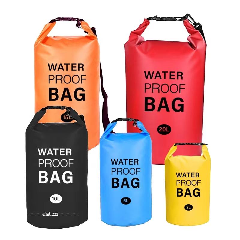 Factory Custom Logo Low Moq 2L 5L 10L 15L 20L 30L Pvc Waterproof Bag for Hiking