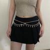 Double Layer Sexy Star Thin Waist Chain, Women's Simple and Fashionable Design Waist Chain, Retro, Paired with Skirt, Metal Decorative Belt