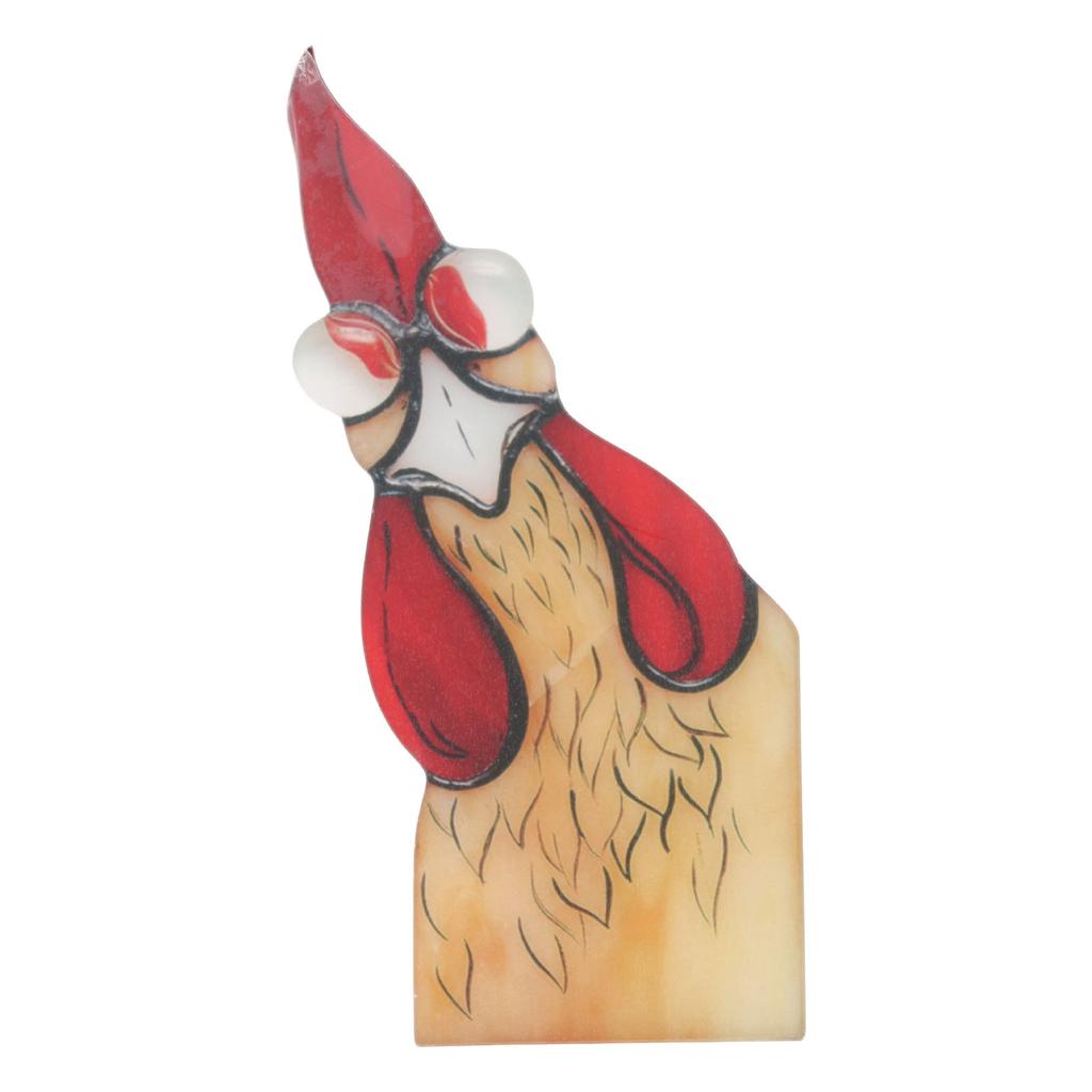 Rooster Window Corner Decor Acrylic Handcrafted Cute Funny Peeping Rooster Window Decoration for Home Balcony
