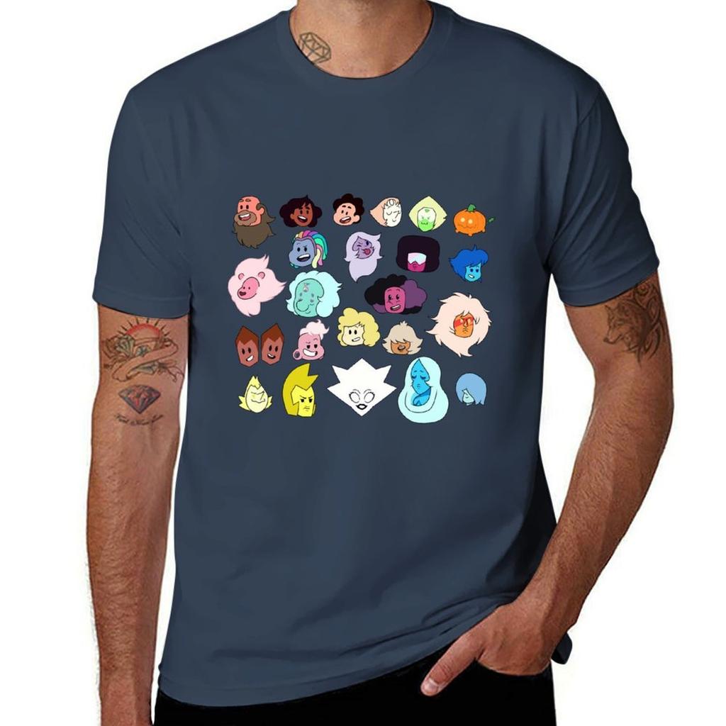Steven Universe Heads Tshirt Summer Print Short Sleeve Tee