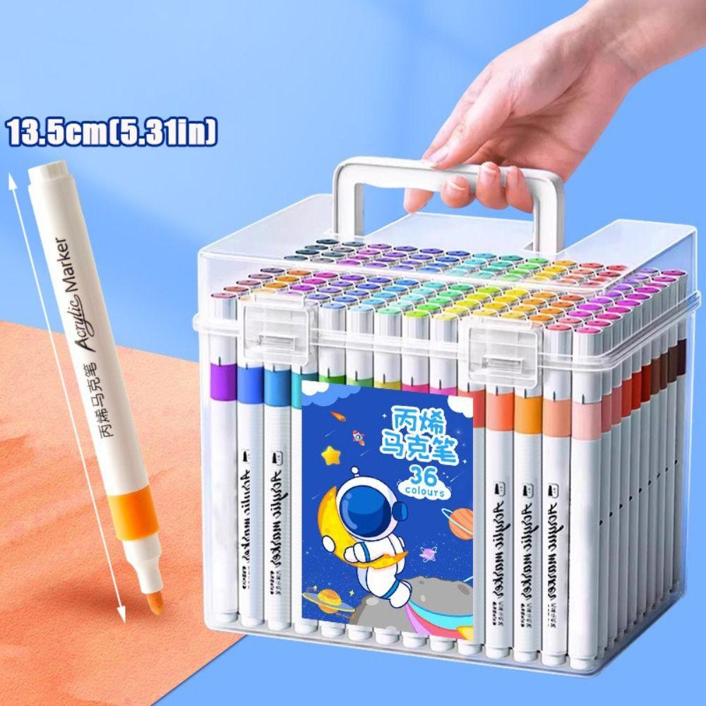 12-120 Colors Stackable Color Acrylic Marker Pen Washable Art Painting Markers  Stone Paint