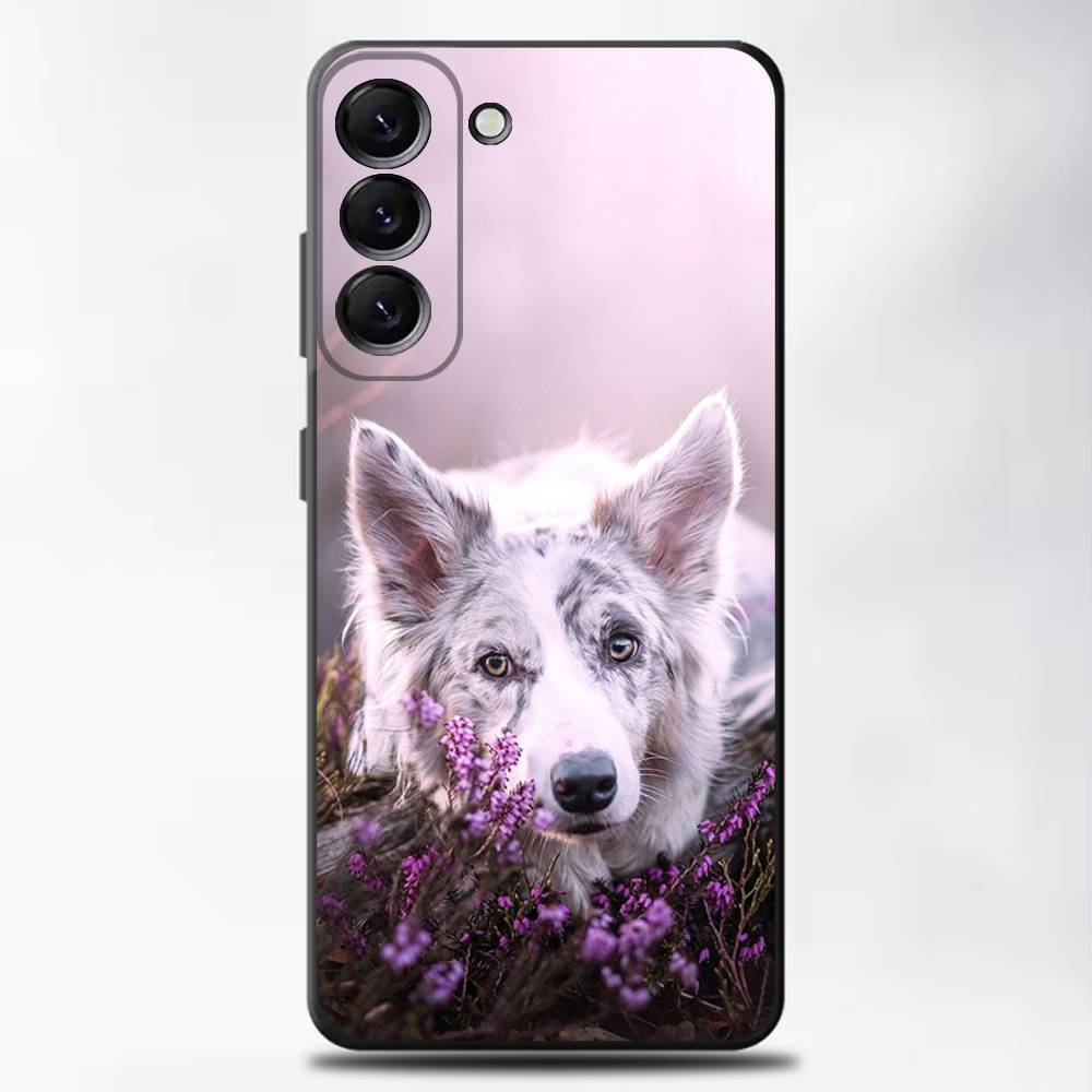 Border Collie Dog Phone Case For Samsung Galaxy A13,A21s,A22,A31,A32,A52,A53,A71,A80,Soft Black Shell