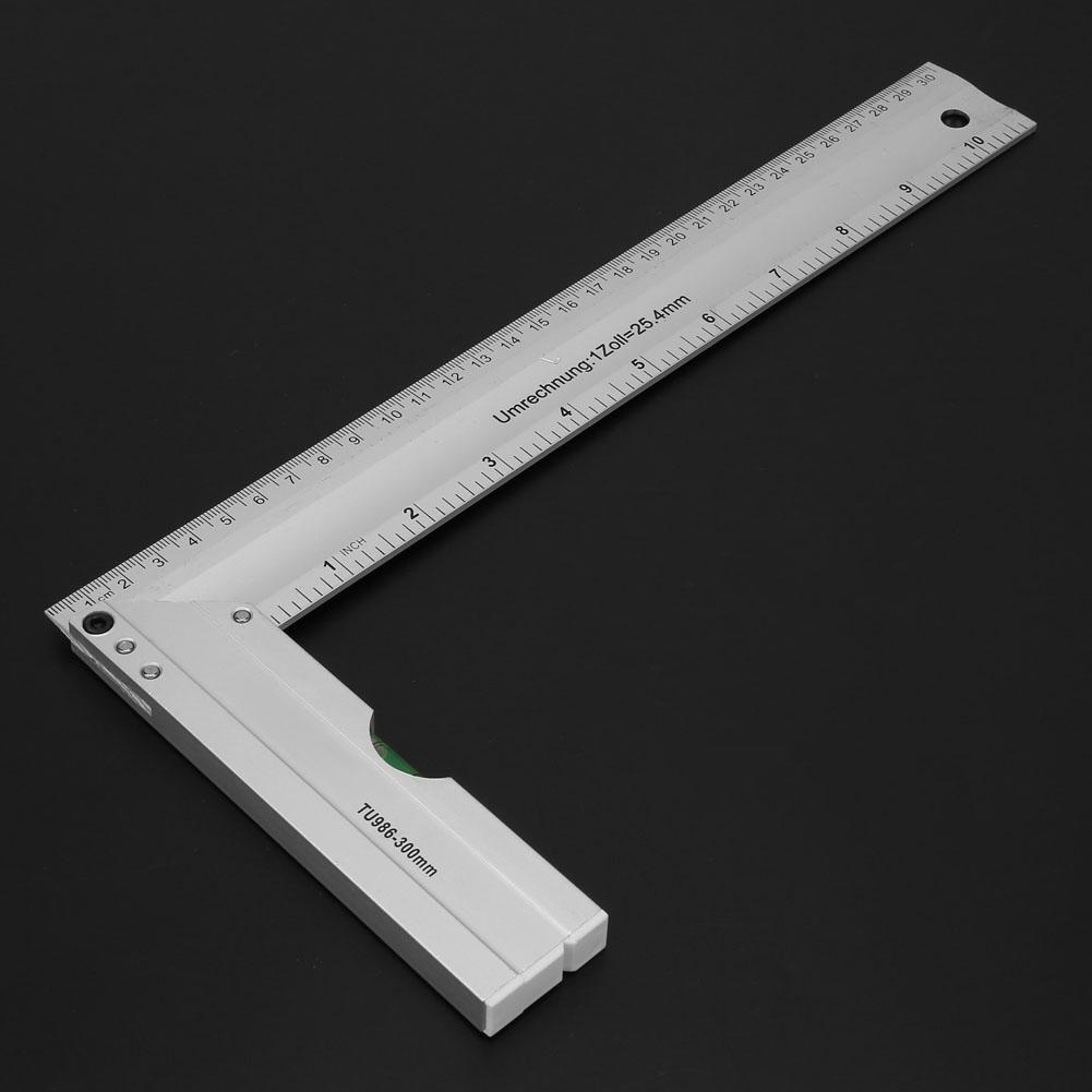 300mm Aluminium Alloy Thickened 90 Degree Right Angle Ruler Woodworking Measuring Tool