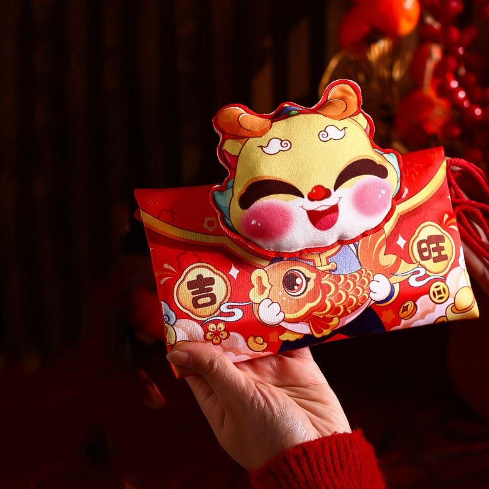 Plush New Year Coin Purse Red Red Packet Creative Lucky Wallet  Spring Festival Supplies