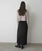 Mosyupamosyu One Pocket Low-Rise Slit Skirt [Black]