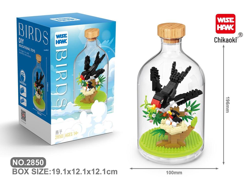 Zhiying Building Block Set: Panda, Insects, Birds, Sea Creatures, Octopus, and Eagle Figurines.