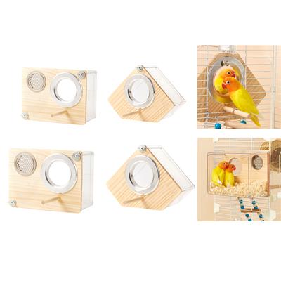 Nid d'oiseau en bois, abri pour perroquets, fenêtre, boîte d'élevage, habitat pour cages à oiseaux de petite taille