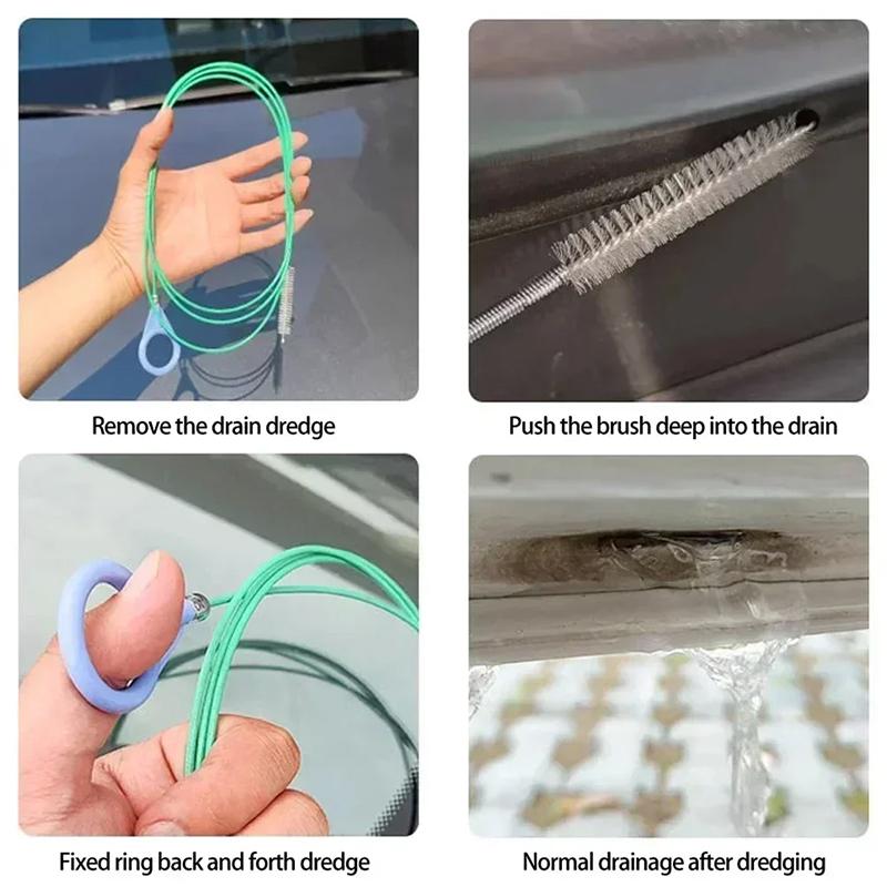 1Pc Long Flexible Hose Auto Sewer Cleaning Accessories 3M Pipe Unclogging Plastic Skylight Car Drain Cleaner Tool Sunroof