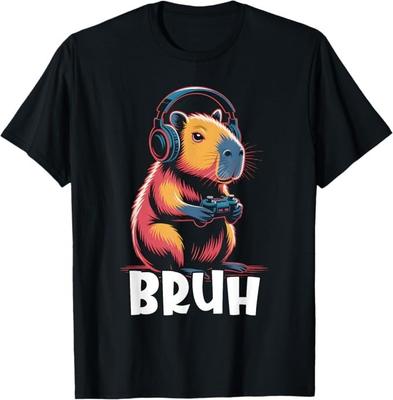 Bruh Videospiele Jungen Capybara T-Shirt