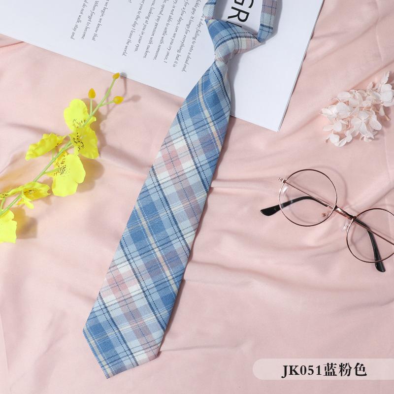 Jk Japanisches Karo Damenkragen Schwarzer Krawattenkragen Seil College-Stil Streamer Schleife Hemd Ins Matrosenanzug