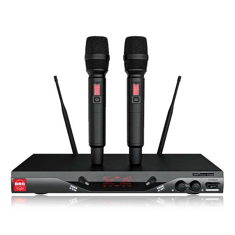 

BBS K-600D Wireless Professional Microphone for KTV, Karaoke, Stage Performance, Anti-5G Interference чорний
