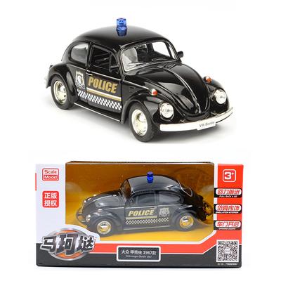 1/36 Scala Beetle 1967 Police Toy Car Pressofuso in lega Modello di auto Giocattolo con tirare indietro per i regali dei bambini Collezione di giocattoli
