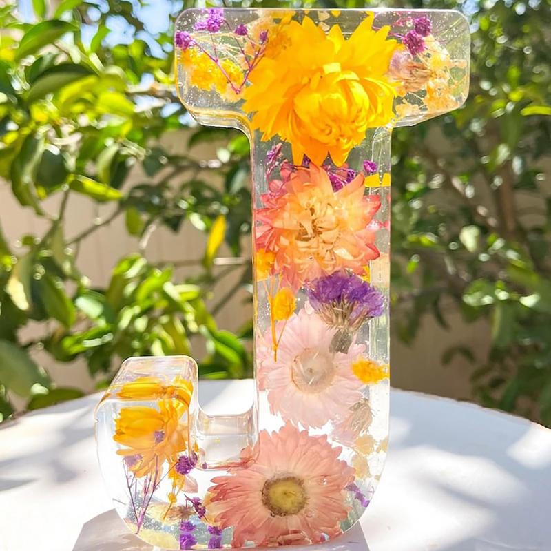 Creative Large Letter Floral Night Light 26 Letters A-Z Dry Flower Simulation Floral Letter Light Valentine's Day Gift