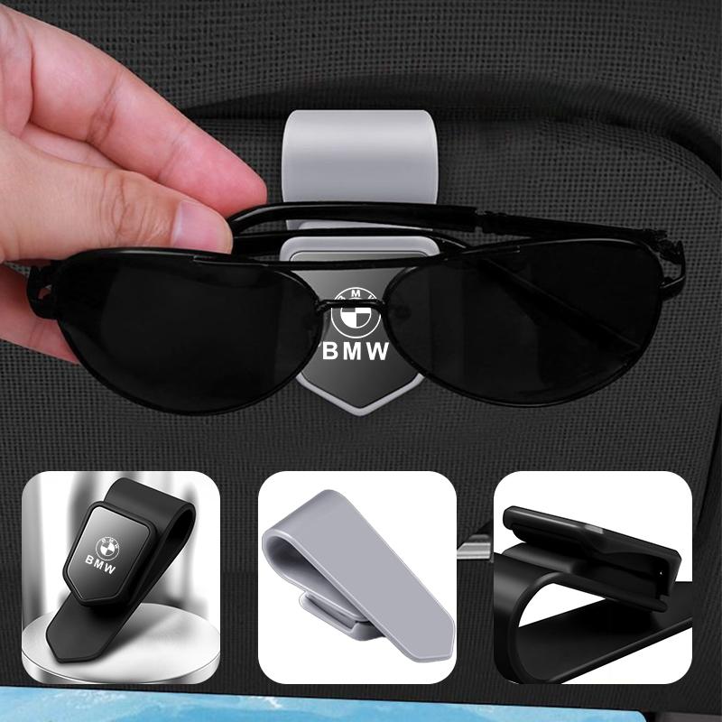 New Car Sun Visor Glasses Clip Sunglasses Card Holder For BMW G30 G20 M3 M5 E91 E92 E93 E36 E70 X3 X4 X5 X1 E39 F30 Accessories