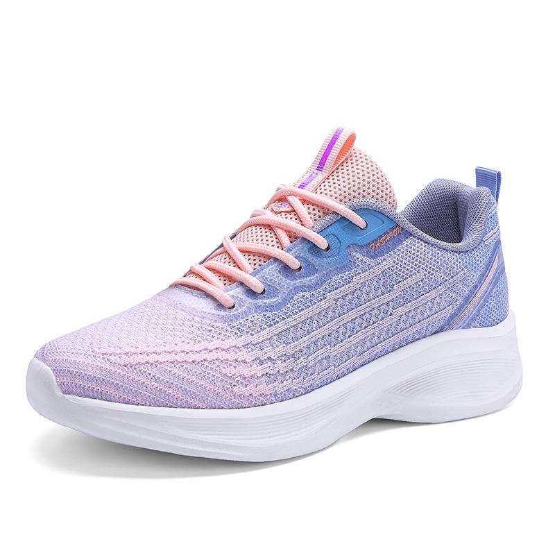 Shoes Spring and Autumn New Soft-soled Lightweight Sports Shoes Mesh Breathable Thick-soled Heightening Casual Running Shoes