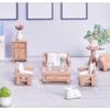 9pcs/set Miniature Simulated Furniture Set Small Ornament Models Sofas Beds Coffee Tables Cabinets For DIY Handmade Decorations