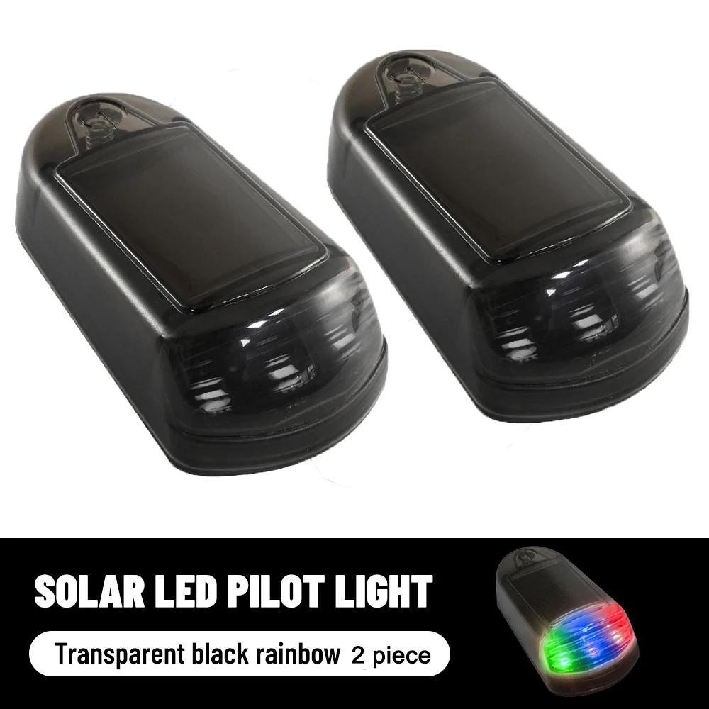 Solarbetriebenes Auto-Warnlicht Automatischer Sensor 7 Farben LED Stroboskoplicht Wasserdicht Kabellos Selbstklebend 4-Modus Signallampe