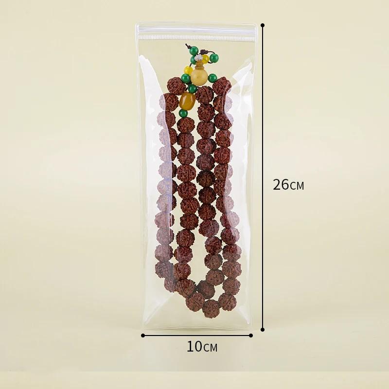 10-100 pièces 0,44 mm PVC Transparent Sac de Rangement pour Bijoux 5x7-10x26cm Boucles d'oreilles Colliers Montres Bagues Bracelets Sac d'Emballage Scellé