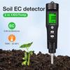 A55F-LCD Digital Soil EC Tester Thermometer 0.00-10.00Ms/Cm Backlight Waterproof Soil Conductivity Meter For Flower Gardening