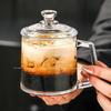 High-Temperature Resistant Glass Cup with Lid and Handle for Water or Coffee - Ideal for Tea Brewing, Meetings, and Personal Use, for Any Gender