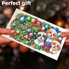 12PCS DIY Xmas Print Diamond Painting Greeting Card Set Diamond Art Greeting Cards for Birthdays Thanksgiving & Special Occasion