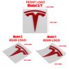 Tesla Logo Model 3 Mode Y Emblem Styling Car Front Hood Badge Stickers Rear Trunk Accessories Auto Replacement Decoration Decals