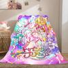 Pretty Cure Soft Flannel Blanket Lightweight Cozy Microfiber Blanket for Couch Bed Machine Washable LXR84
