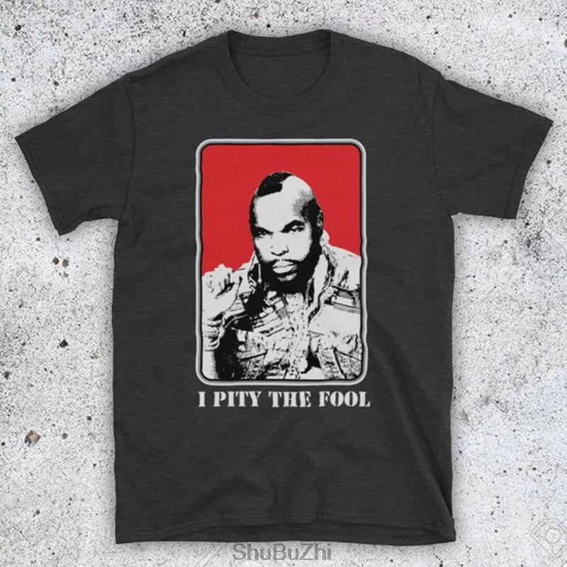 New Arrived Summer Fashion Men T Shirt The A Team BA Baracus I Pity The Fool Cult Action TV Show Mens T-Shirt Cotton  Tshrit