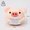 Hand-Woven Positive Energy Potato Funny Vegetables And Fruits Emotion Expression Pendant Pocket Hug Knitting Ornaments With Card