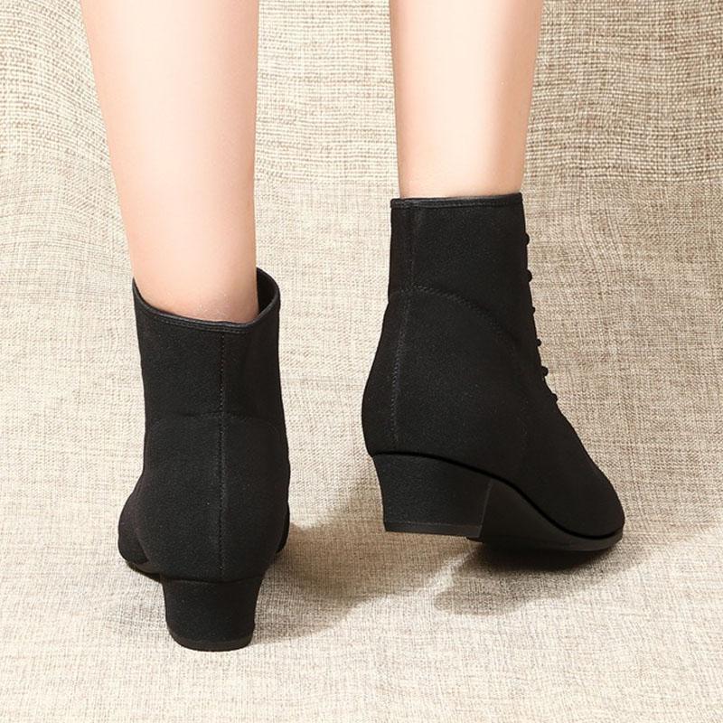 Černé Oxfordské plátno Taneční boty Vysoké dámské boty s měkkou podrážkou Moderní jazzové boty Učitelské boty Námořnický tanec