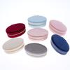 Retro Oval Velour Mini Bærbar Smykkeboks Til Ringe Øreringe Armbånd Halskæder Lynlås Smykkeboks