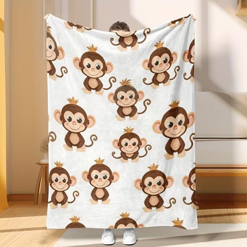 Thick Flannel Fleece Blanket, Soft Nap Throw Blanket & Pet Blanket