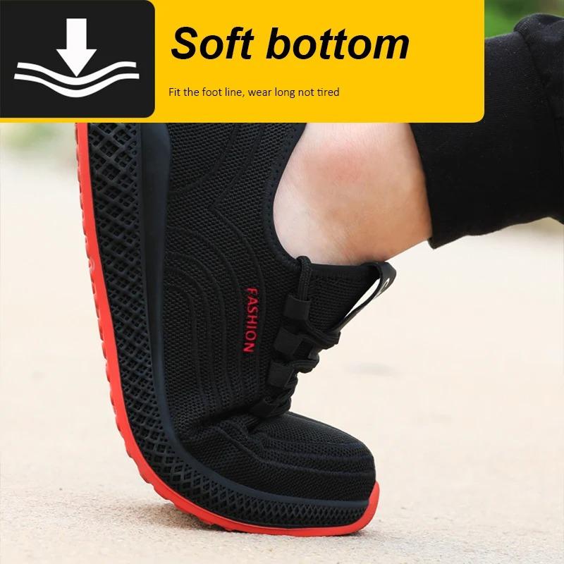 Arbeitsschuhe Herren Damen Arbeitsschuhe Turnschuhe Atmungsaktiv Leichte Sicherheitsschuhe mit Stahlkappe Stiefel Herren Stichfeste Unzerstörbare Schuhe