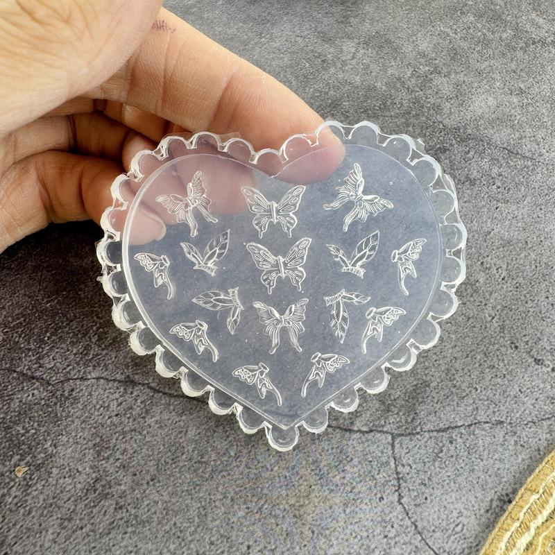 

Пищевые силиконовые формы для нейл-арта: Дизайн с ракушками, бабочками и розами