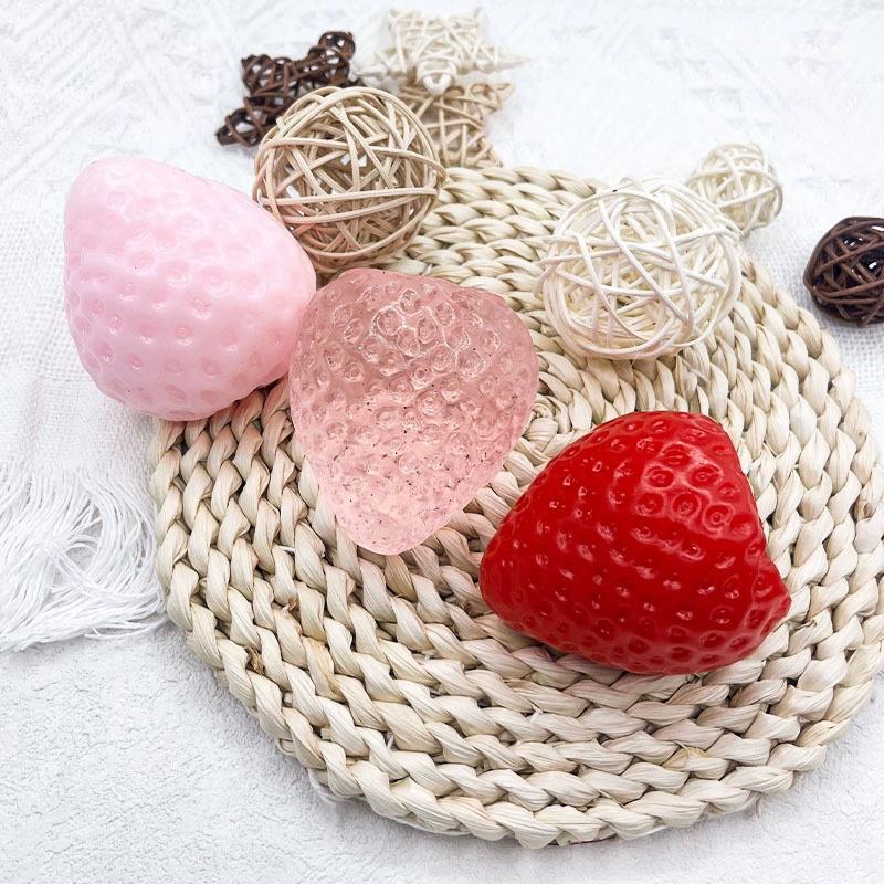 Strawberry Taba Squishy Fidget Toy - Slow Rebound Stress Relief Toy For Adults Office & Party Favors - Squeeze Gift