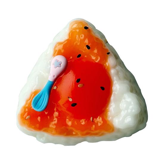Triangular Rice Ball Squeeze Toy Anxiety Relief Egg Yolk Rice Ball Toy Home