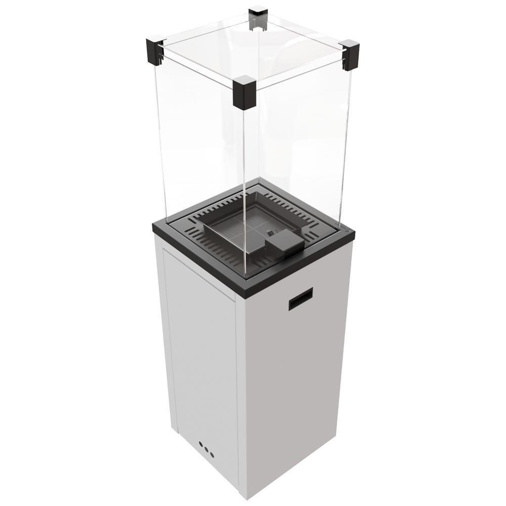 Patio Gas Heater Patio Slim Steel White Manual 8,2 kW